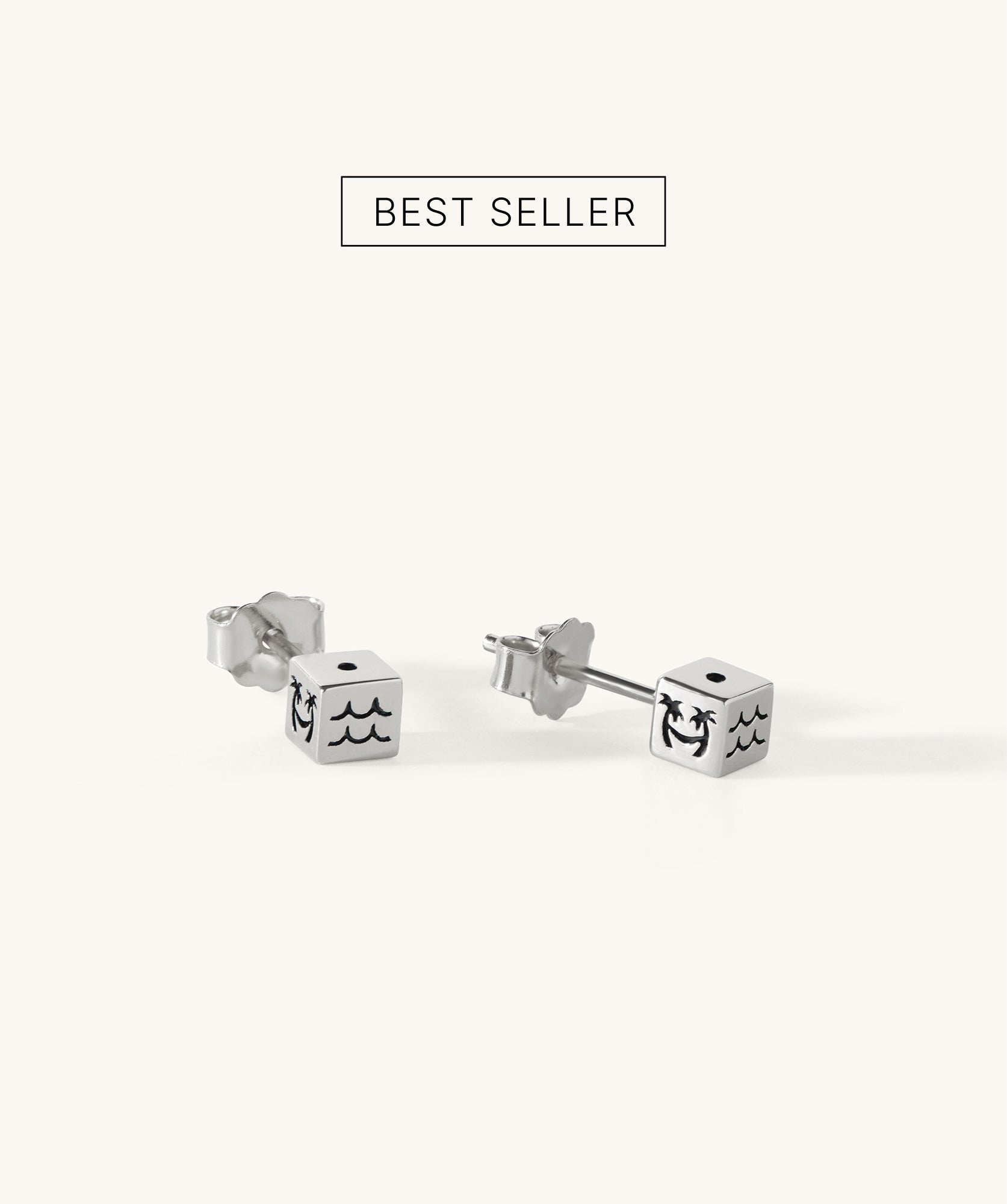 Bukit Cube Stud Earrings