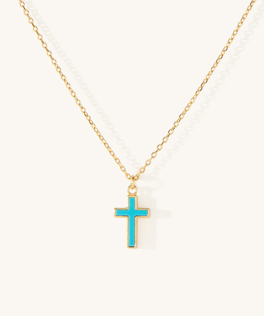 Piha Turquoise Cross Necklace