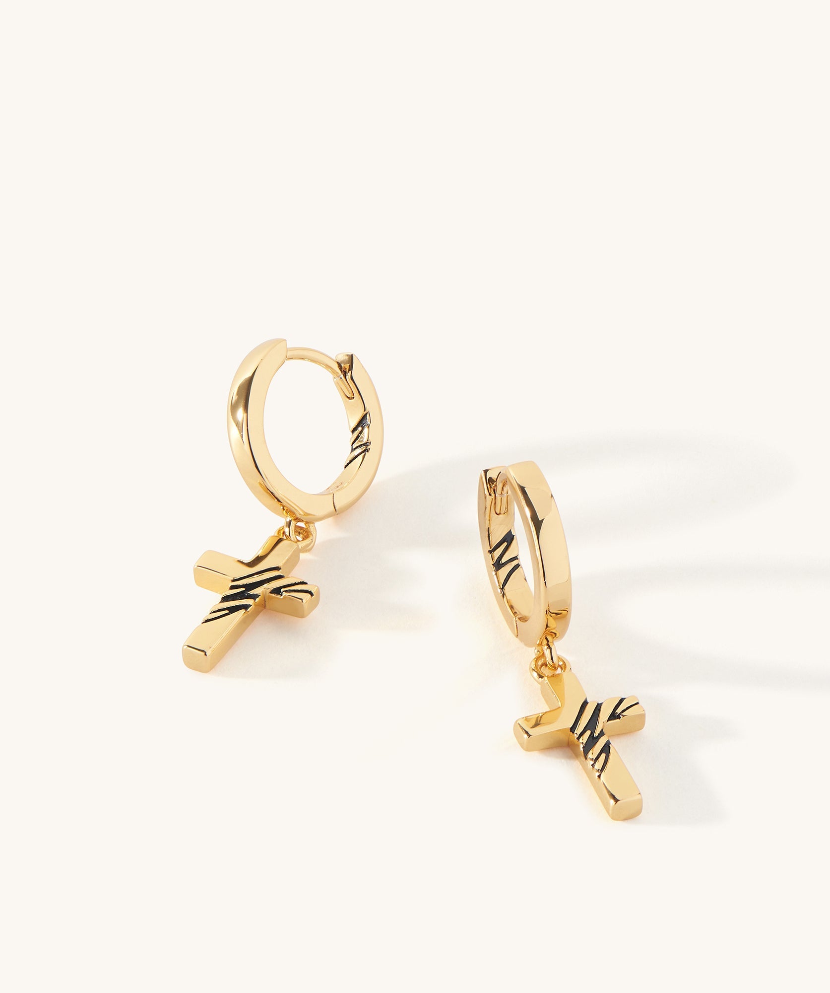 Tortuga Dangle Cross Earrings